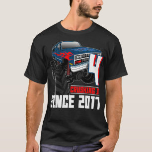 Camiseta Niños 4 aplastándolo desde el Camión Monster 2017