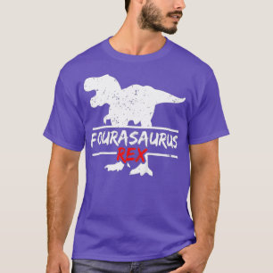 Camiseta Niños 4 cumpleaños Dinosaurio I Funny Fourasaurus 