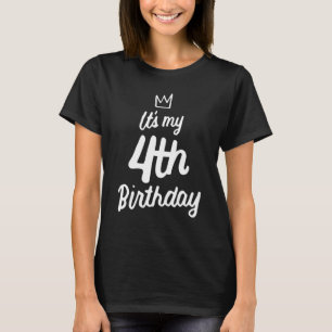 Camiseta Niños 4 cumpleaños es mi cuarto cumpleaños 4 años