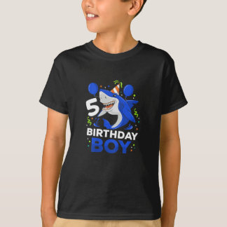 Camiseta Niños 5º cumpleaños Fiesta temática del océano tib