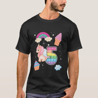 Camiseta Niños 5.º Aniversario Magnífico Unicornio 5