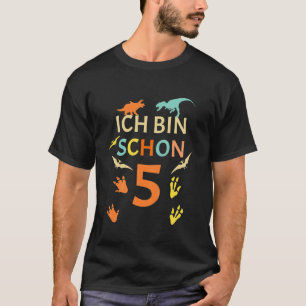 Camiseta Niños 5 años niño regalos Dinosaurios Fiesta de cu