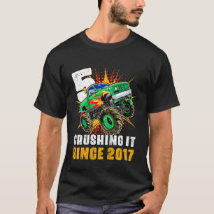 Camiseta Niños 5 aplastándolo desde el Camión Monster 2017 