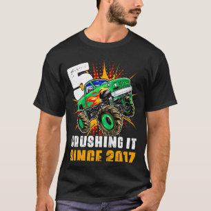 Camiseta Niños 5 aplastándolo desde el Camión Monster 2017 