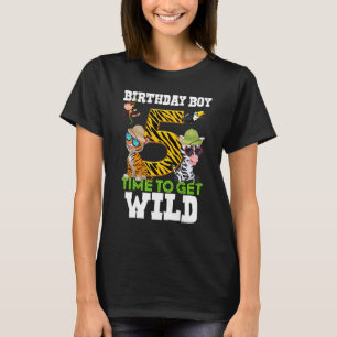 Camiseta Niños 5 cumpleaños 5 años Safari Zoo Tiger