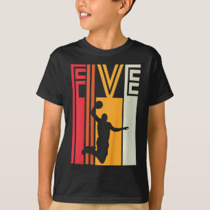 Camiseta Niños 5 cumpleaños Básquetbol regalo de amante 5 a