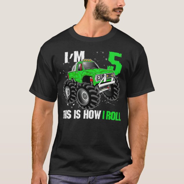 Camiseta Niños 5 cumpleaños de colores divertidos (Anverso)