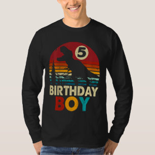 Camiseta Niños 5 cumpleaños Dinosaur Rex Niños 5 años Bir
