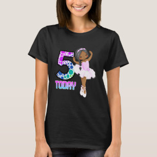 Camiseta Niños 5 hoy Niñas Ballet Nacimiento Gi Negro