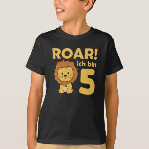 Camiseta Niños 5. León de cumpleaños de 5 años, tengo cinco
