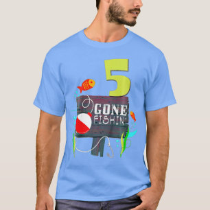 Camiseta Niños 5 Pescadores de cumpleaños se fueron de rega