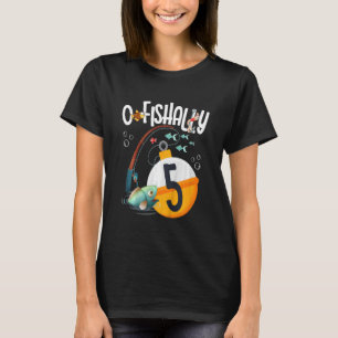 Camiseta Niños 5 Tema De La Pesca De Cumpleaños Para Niños