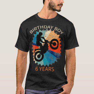 Camiseta Niños 6º cumpleaños Boys Motocross Dirtbike 6 años