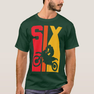 Camiseta Niños 6º Cumpleaños Retro Motocross 6 años Boys Gi