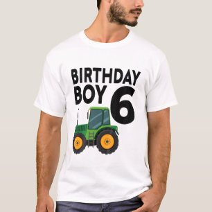 Camiseta Niños 6º Tractor De Granja De Cumpleaños De Seis A