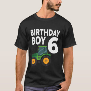 Camiseta Niños 6º Tractor De Granja De Cumpleaños De Seis A