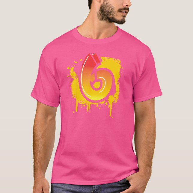 Camiseta Niños 6.º Cumpleaños Niños Presentes Niños Chicas  (Anverso)