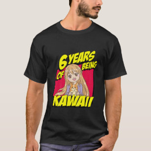 Camiseta Niños 6 Años Chica Anime 6 De Ser Kawai