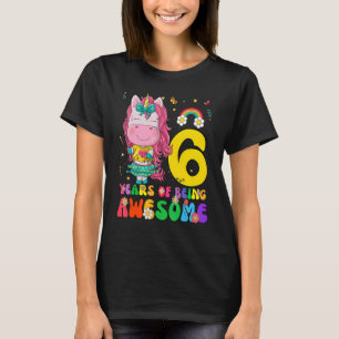 Camiseta Niños 6 años Chica de cumpleaños 6 princesa Unico