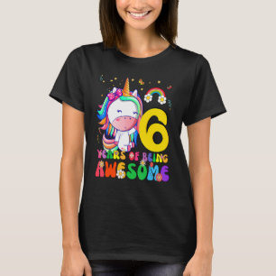 Camiseta Niños 6 años Chica de cumpleaños 6 princesa Unico