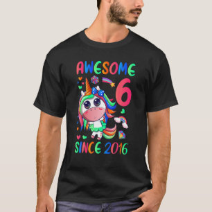 Camiseta Niños 6 Años Chica De Unicornio