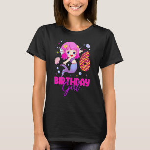 Camiseta Niños 6 cumpleaños Chica sirena cumpleaños 6 años