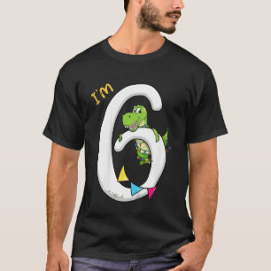 Camiseta Niños 6 cumpleaños Dinosaurio Dino Sexto cumpleaño