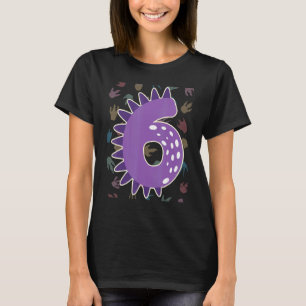 Camiseta Niños 6 cumpleaños Dinosaurio Seis Dino Spike Sext