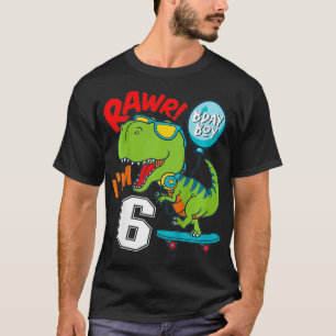 Camiseta Niños 6 cumpleaños niño de 6 años TRe Skateboardin