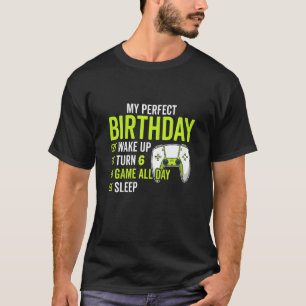 Camiseta Niños 6 cumpleaños para niños video de 6 años