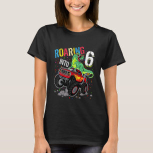 Camiseta Niños 6 cumpleaños T Rex Dinosaurio Monstruo Niño