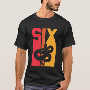 Camiseta Niños 6 Cumpleaños Vintage Snake Lover Mascota Rep
