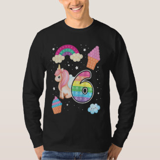 Camiseta Niños 6 Popits Magical Poppin Birthday Unicorn 6