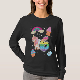 Camiseta Niños 6 Popits Magical Poppin Birthday Unicorn 6