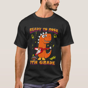 Camiseta Niños 7º GRADO Aquí Voy Trex Dino Tee Bienvenidos