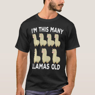 Camiseta Niños 7 años de edad Llama 7 cumpleaños Alpaca