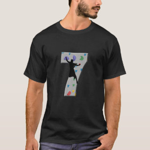 Camiseta Niños 7 años escaladores Cumpleaños Bouldering Cli