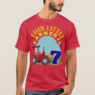Camiseta Niños 7 Años Este Pequeño Agricultor Es 7 Granjas 