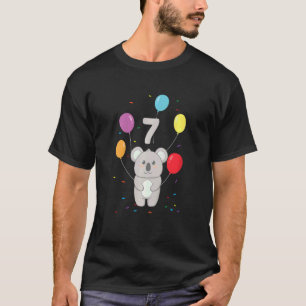Camiseta Niños 7 cumpleaños 7 años Koala globos Australia