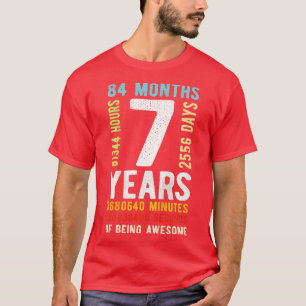 Camiseta Niños 7 cumpleaños 7 años Retro de cosecha de 7 añ