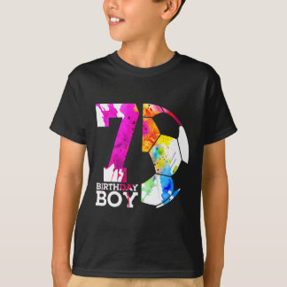 Camiseta Niños 7 Cumpleaños Niño Fútbol 7º Cumpleaños
