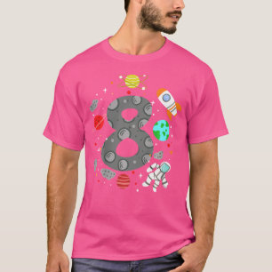 Camiseta Niños 8ª Astronomía Astronauta De Cumpleaños Ocho