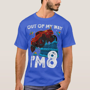 Camiseta Niños 8º Camión Monstruo De Cumpleaños De Mi Im