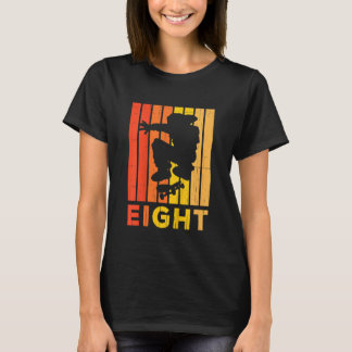 Camiseta Niños 8º Chica de Patinaje de Cumpleaños