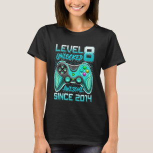 Camiseta Niños 8º Cumpleaños Para Niños Nivel 8 Desbloquead
