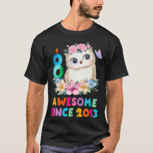 Camiseta Niños 8 años 8 Años Tema de la lechuza cumpleaños 