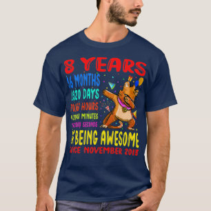 Camiseta Niños 8 años 96 meses de ser un asombroso octavo g