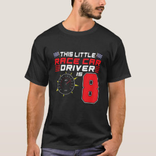 Camiseta Niños 8 años Race Car Birday Party 8ª Carreras