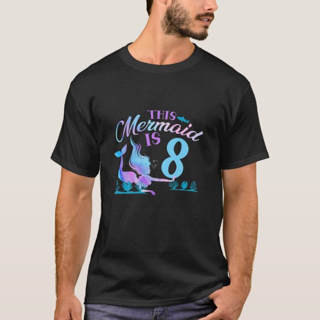Camiseta Niños 8 Años Sirvienta De Cumpleaños Chica De 8 Añ (Anverso)