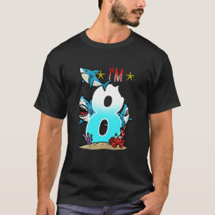 Camiseta Niños 8 años Tiburones de cumpleaños niños subacuá